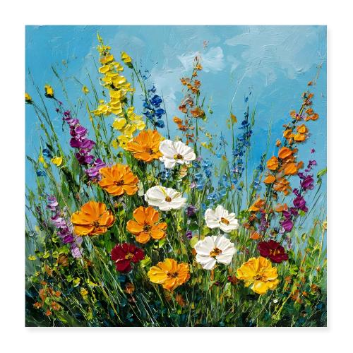 Impasto Sky Garden - Poster 16x16