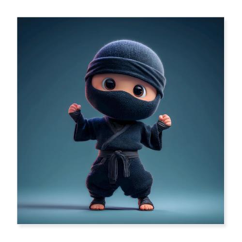Little Ninja in Action - Poster 16x16