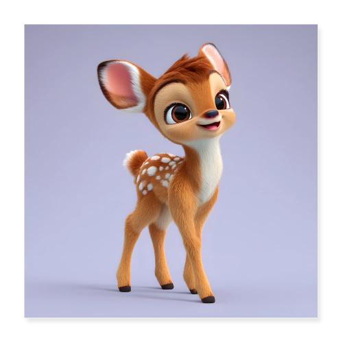 Gentle Baby Deer - Poster 16x16
