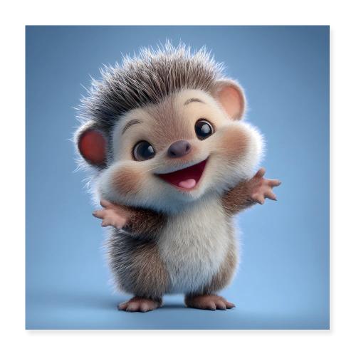 Cute Baby Hedgehog - Poster 16x16