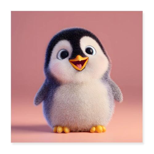 Smiling Baby Penguin - Poster 16x16