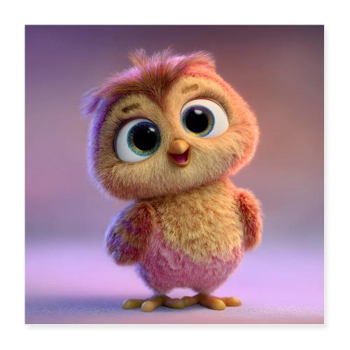 Gentle Gaze Baby Owl - Poster 16x16