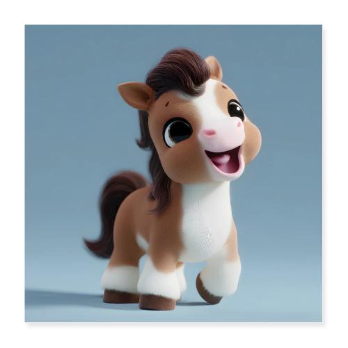 Playful Pony Delight - Poster 16x16