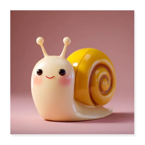 Smiling Snail Charm - Poster 16x16