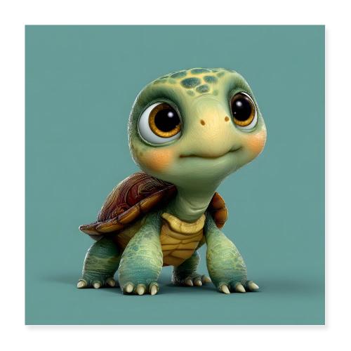 Happy Turtle Friend - Poster 16x16