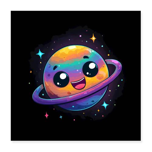 Smiling Cosmic Planet - Poster 16x16