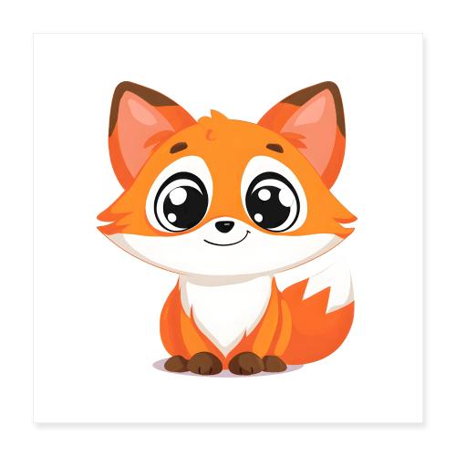 Playful Baby Fox - Poster 16x16
