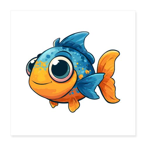 Colorful Baby Fish - Poster 16x16