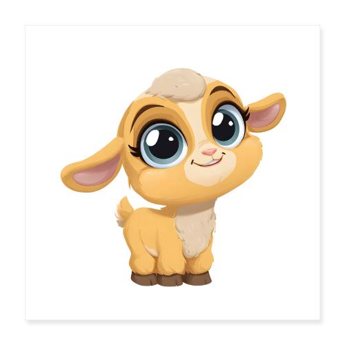 Light, Warm Orange Baby Goat - Poster 16x16