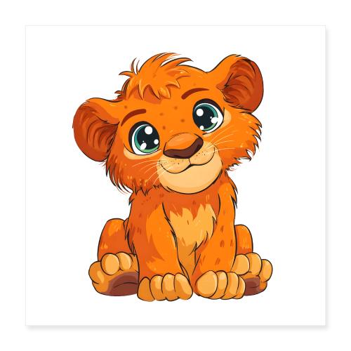 Little Lion Cub - Poster 16x16