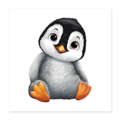 Gentle Baby Penguin - Poster 16x16
