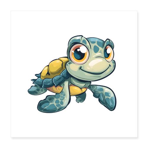 Gentle Baby Sea Turtle - Poster 16x16