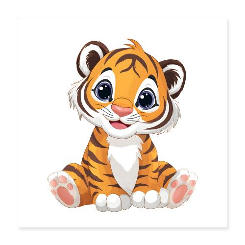 Sweet Tiger Cub - Poster 16x16