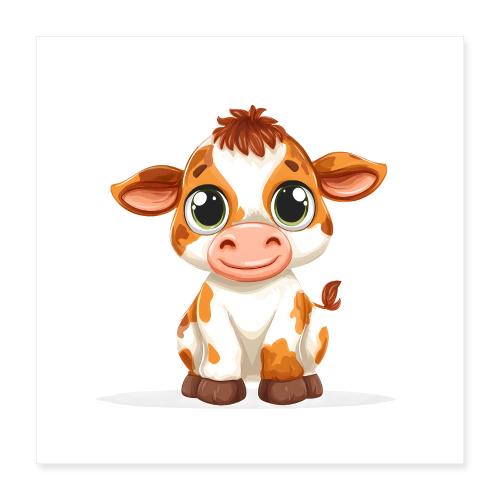 Gentle Baby Cow - Poster 16x16