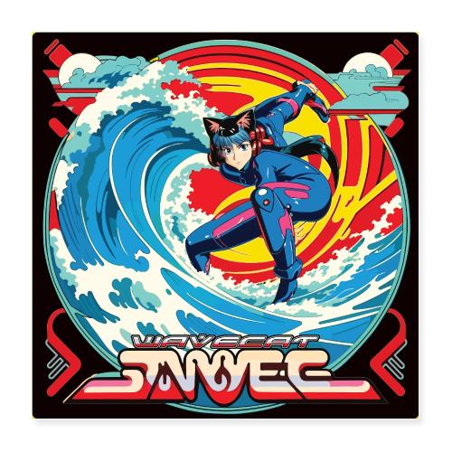 Anime Wavecat Surfer - Poster 16x16