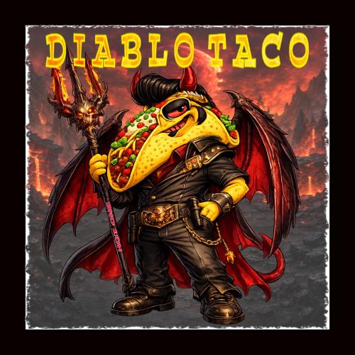 The Diablo Taco Spicy Demon Character - Poster 16x16