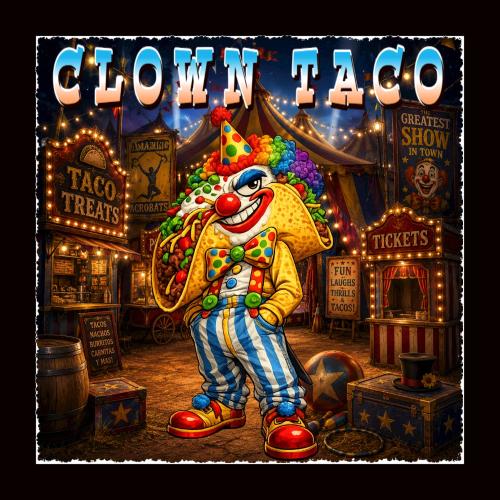 The Clown Taco Circus Humor Character - Poster 16x16