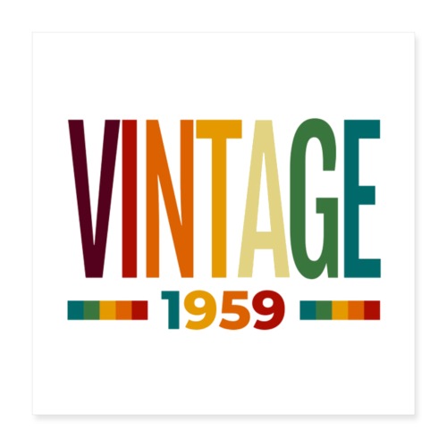 Vintage 1959 60th Birthday - Poster 16x16