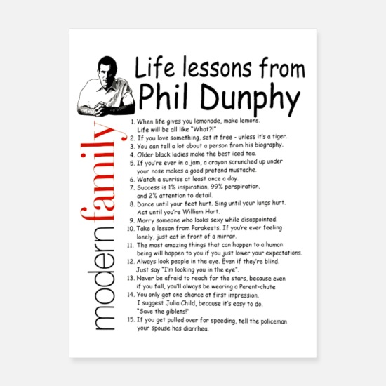 Life Lessons From Phil Dunphy Funny Halloween Gift' Poster 18x24 |  Spreadshirt