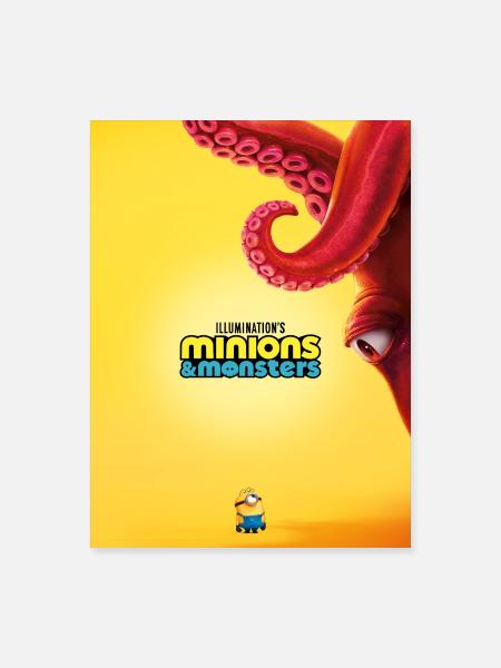 Minions Movie Poster Minions And Monsters - Poster 18x24 - white