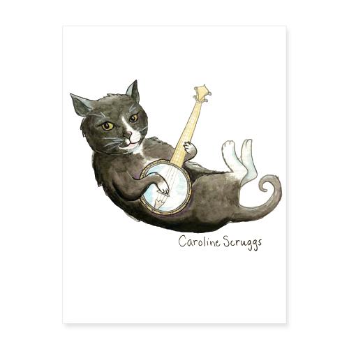 Sylvie the Cat + Banjo - Poster 18x24