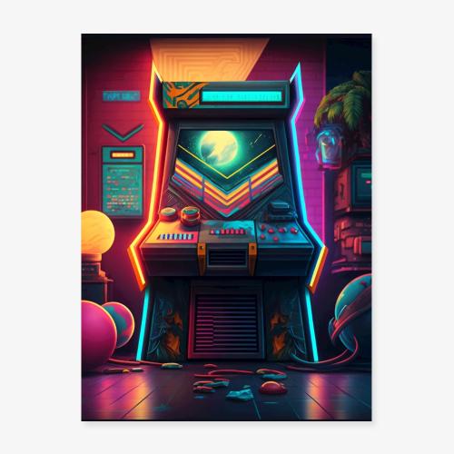 Retro Arcade Cabinet 80s Abstract