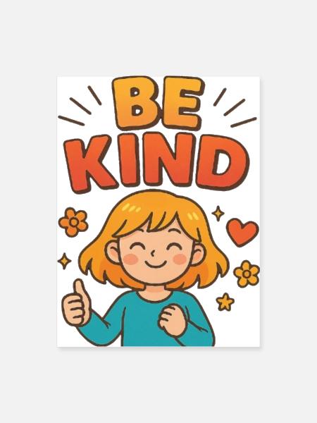 Be Kind Kids Love - Poster 18x24 - white - Front