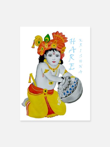 Hare Krishna - Poster 18x24 - white - Front