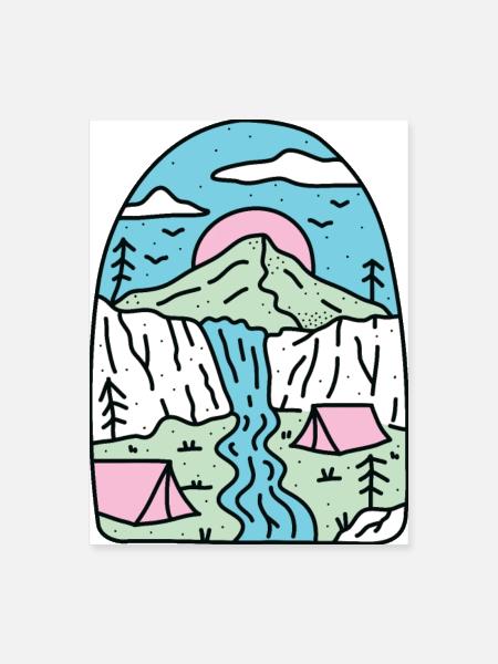 Camping - Poster 18x24 - white - Front
