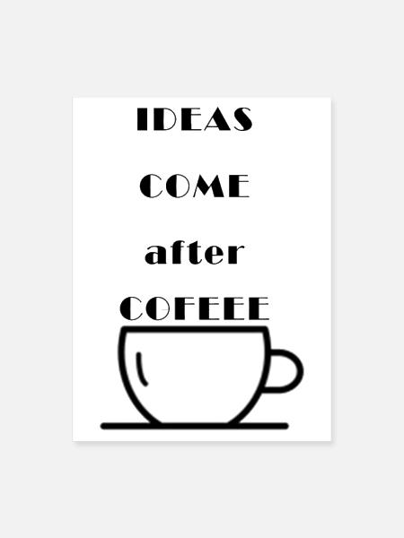 This desing expresses coffee, for coffee lovers - Poster 18x24 - white - Front