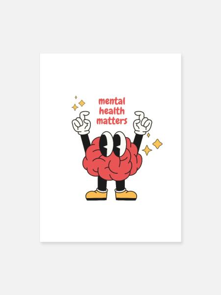 Mental health matters print - Poster 18x24 - white - Front