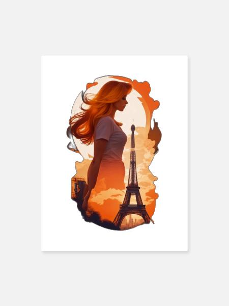 Lady in paris - Poster 18x24 - white - Front