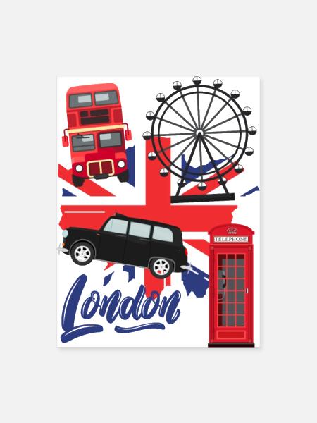 I Love London UK Travel more adventure Exploring - Poster 18x24 - white - Front