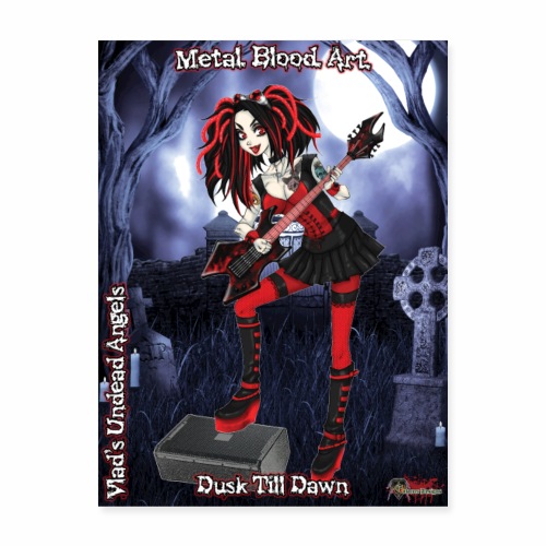 Undead Angels Classics: Vampire Guitarist Crimson - Poster 18x24