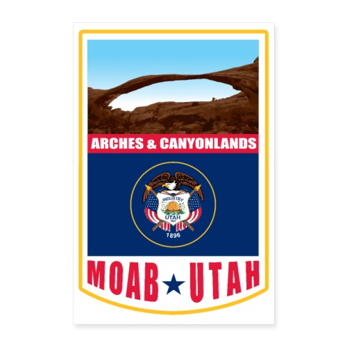 Utah - Moab, Arches & Canyonlands - Poster 24x36