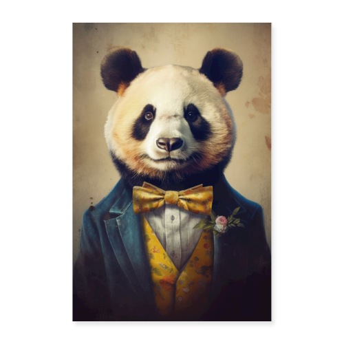 Mr Dapper Panda Bear - Poster 24x36