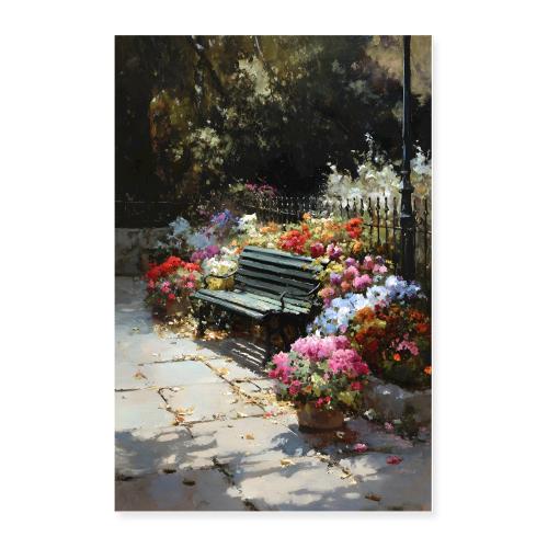 Digital Painting: Floral Sanctuary - Poster 24x36