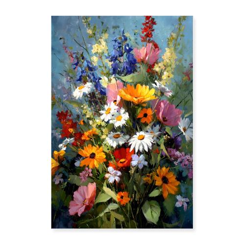 Digital Painting: Wild Garden Glow - Poster 24x36