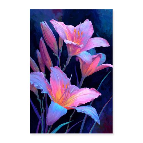 Digital Painting: Blush & Breeze - Poster 24x36