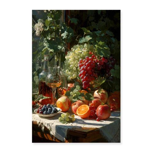 Digital Painting: Sunlit Table - Poster 24x36