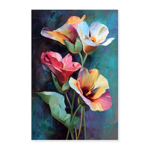 Digital Painting: Bold Petals - Poster 24x36