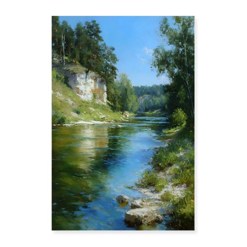 Digital Painting: River of Renewal - Poster 24x36
