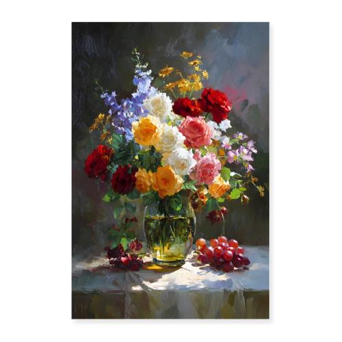 Digital Painting: Bountiful Blossoms - Poster 24x36
