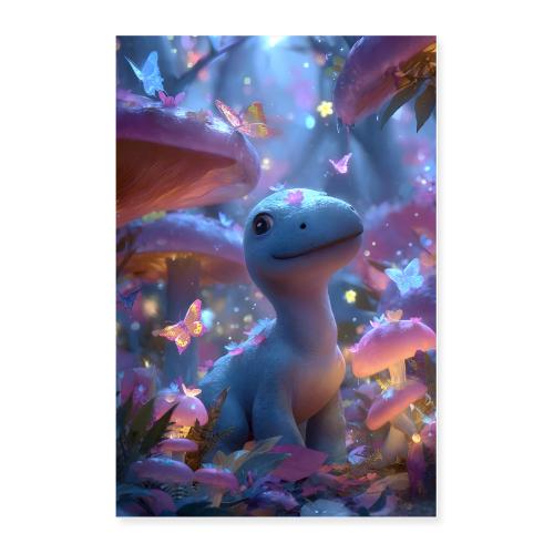 Dino in the Fairy Grove - Poster 24x36