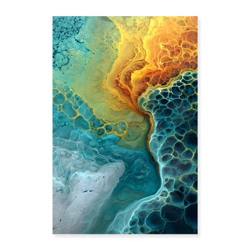 Abstract Art: Foam & Flame - Poster 24x36