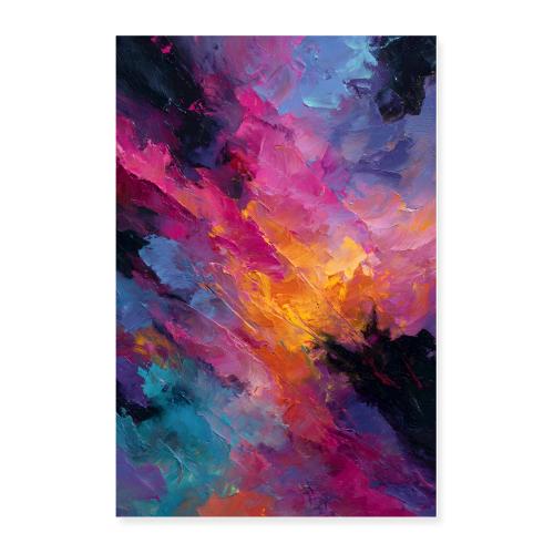 Abstract Art: Twilight Collision - Poster 24x36