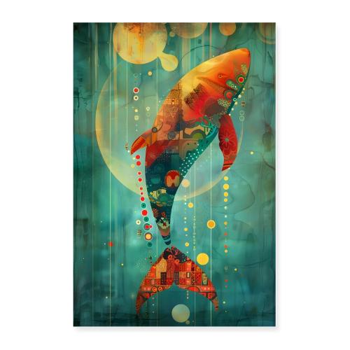 Abstract Art: Echo of the Deep - Poster 24x36