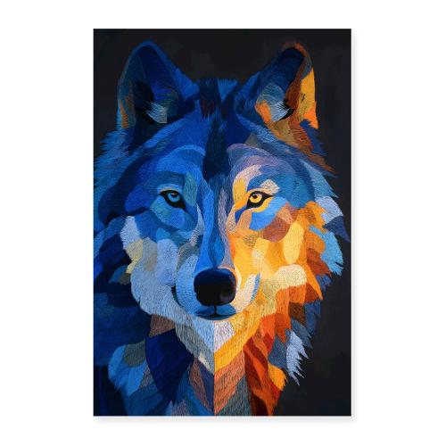 Dual Spirit Wolf - Poster 24x36