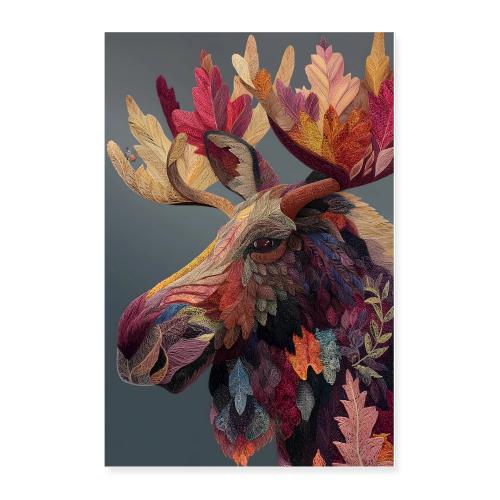 Moose: Foliage Crowned Majesty - Poster 24x36
