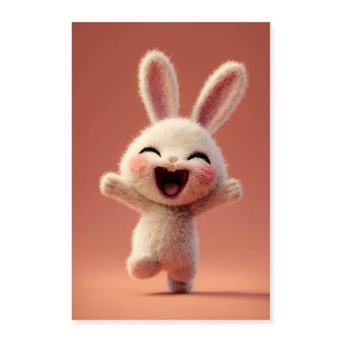 Happy Bunny in Copper Red - Poster 24x36